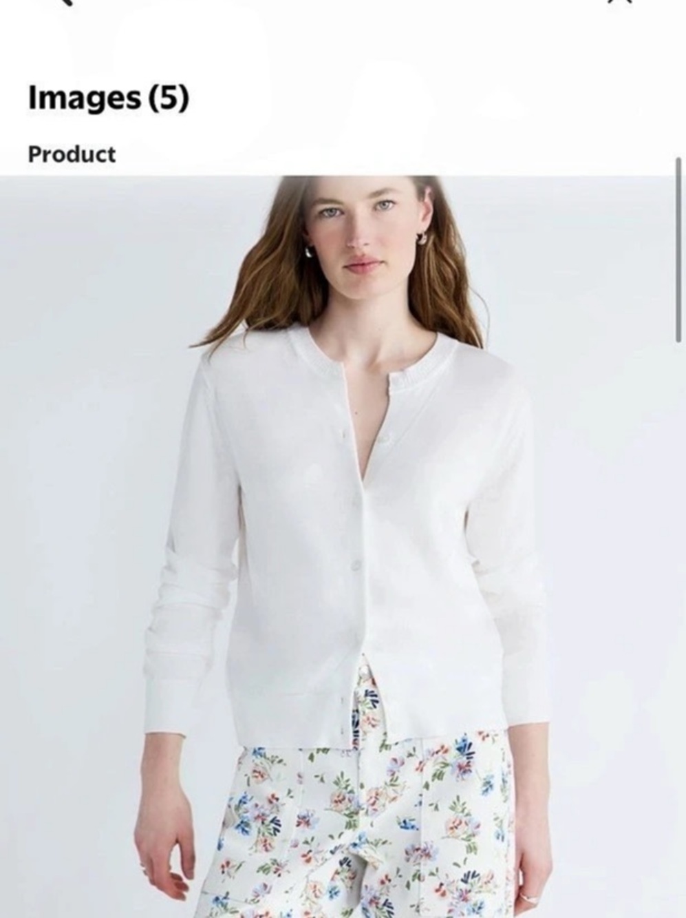 White Cardigan NWT